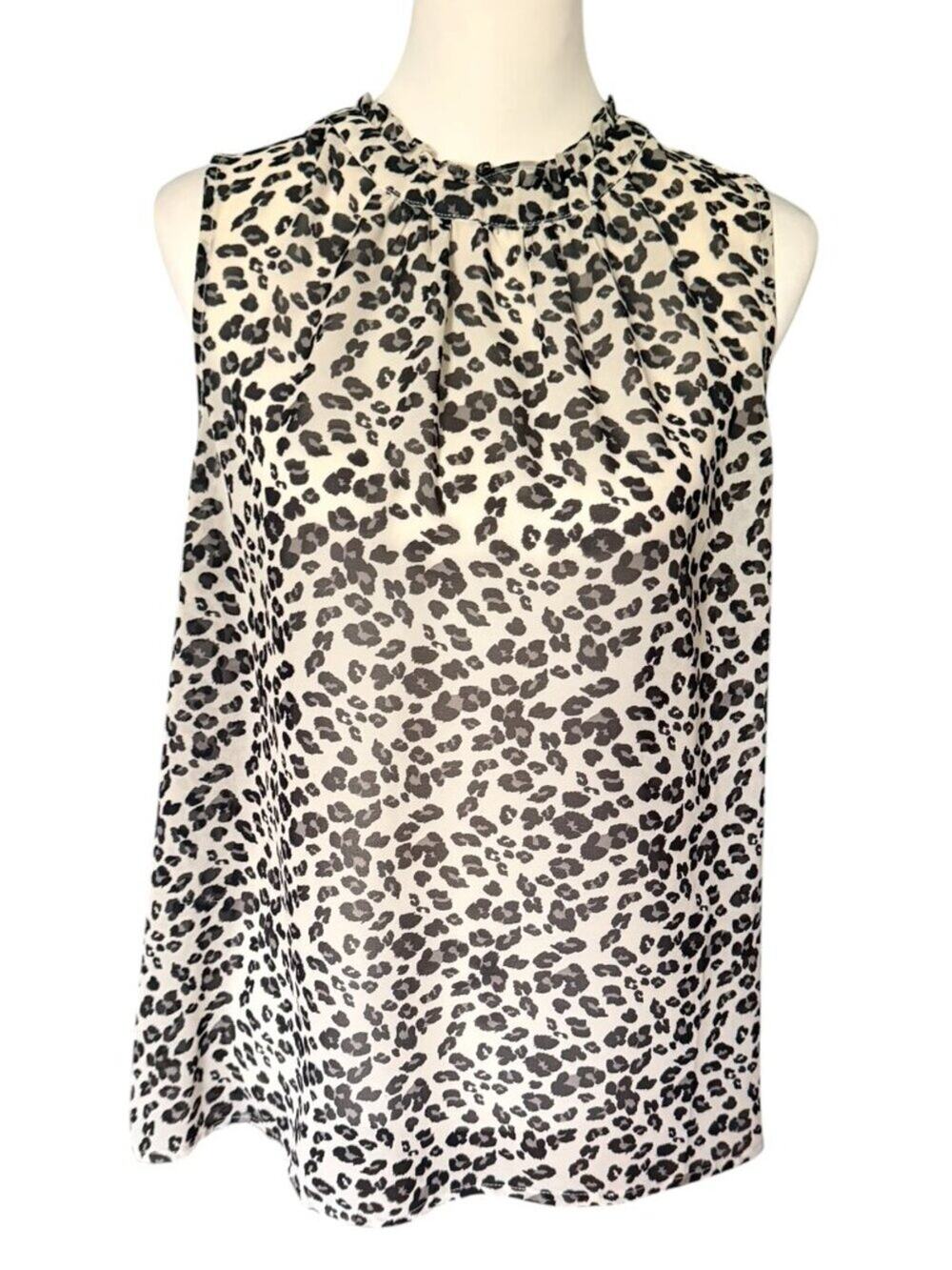Doe & Rae Black Gray Sleeveless Top Medium